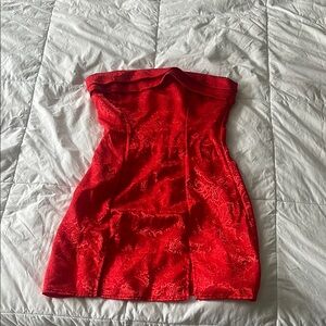 Lucy in the Sky Red Strapless Dress